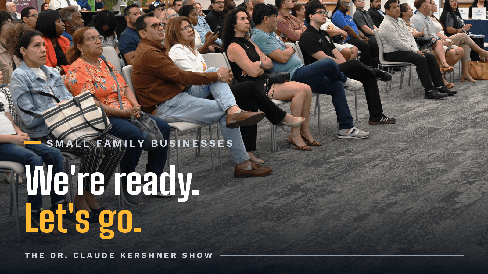 Audience of small family business owners at a South Florida business resource workshop