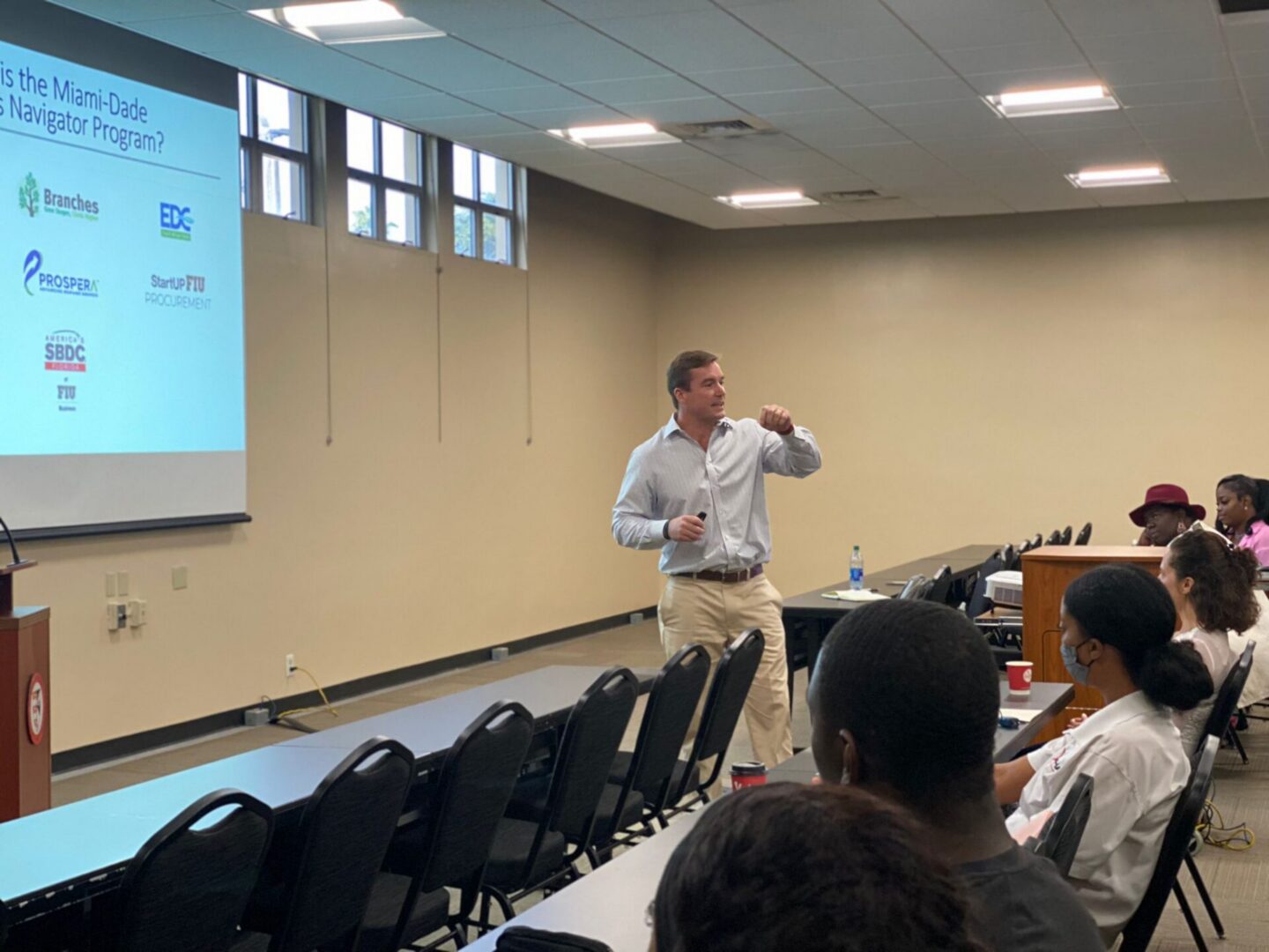 Dr. Kershner teaching business strategy